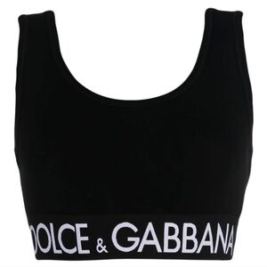Dolce & Gabbanalogo-band cropped tank top, size 54 IT (18 US) WORN ONCE!